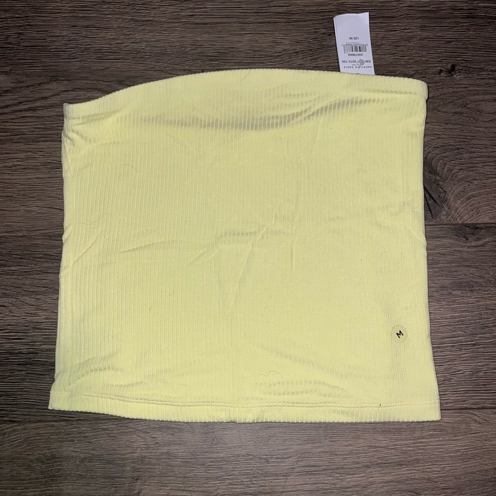 American Eagle Outfitters Yellow Mini Crop Top Casual